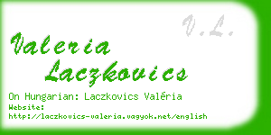 valeria laczkovics business card