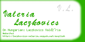 valeria laczkovics business card